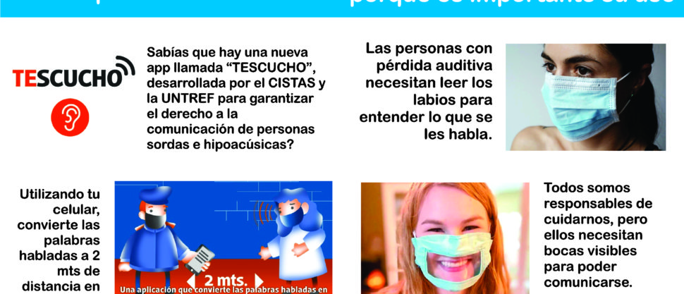 DESARROLLO HUMANO MGA - Barbijo Transparente y App TESCUCHO square