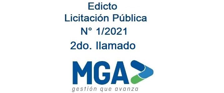 Edicto Licit N° 1 - 2021 img 2do llamado